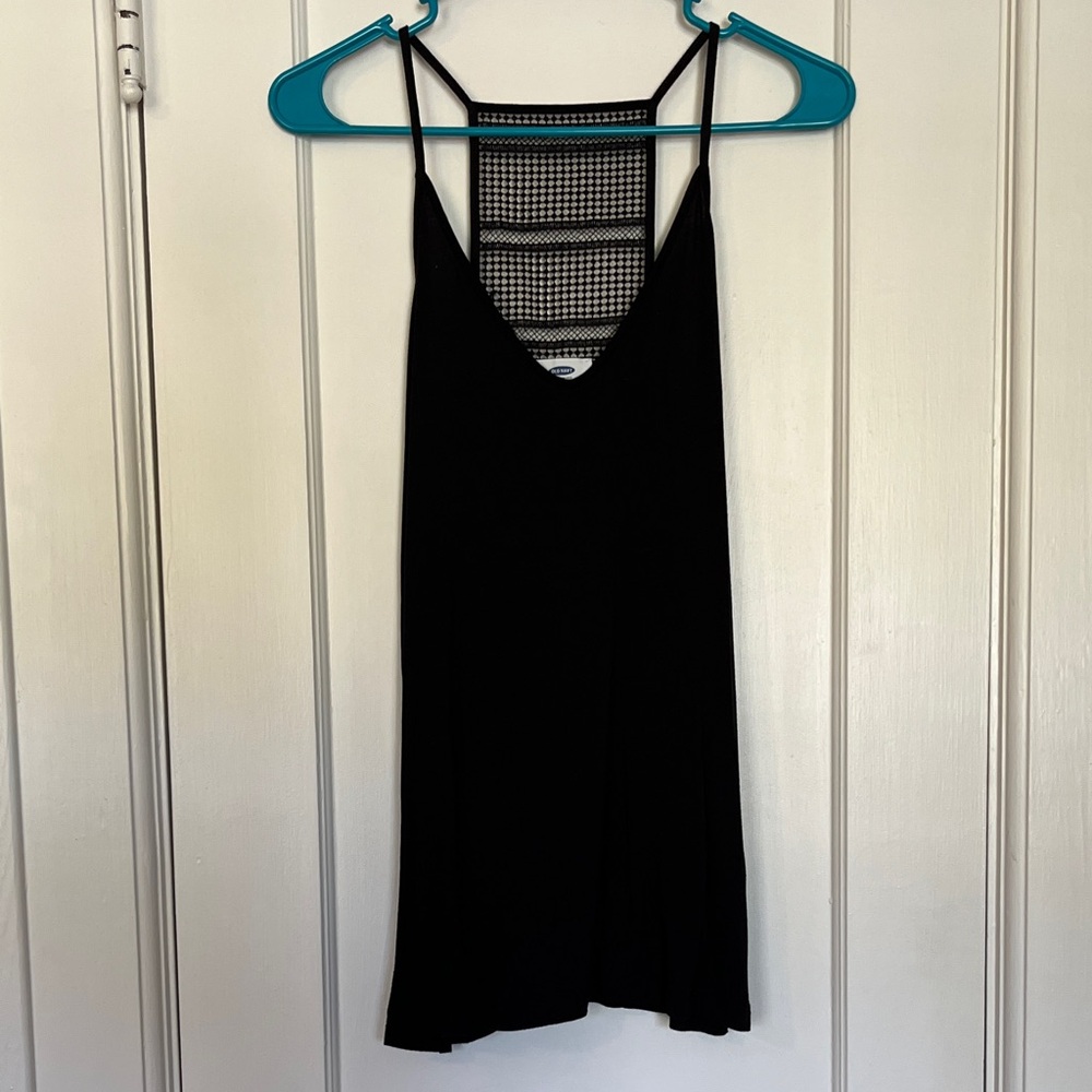 Old Navy Black Top with Mesh back detail size S